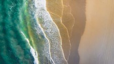 Landscape aerial view sea waves Custom Gaming Mat Desk picture