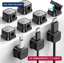 9 Pack Magnetic Cable Clips [Cable Smooth Adjustable] Cord Holder, Under Desk Ca picture
