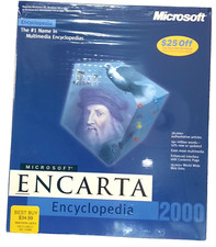 Vintage MICROSOFT Encarta ENCYCLOPEDIA  2000 Windows PC CD ~ Big Box ~ NOS  NRFB picture