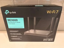 TP-Link Archer BE3500 WI-FI 7  Dual-Band Black Wireless Router Opened Never Used picture