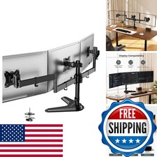 Putilsen Mount Triple Monitor Stand Fits 3 Screens Up To 27 Inches, Freestanding picture