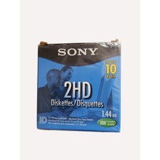 Sony 100MFD-2HD 1.44MB Double Sided Micro Floppy Diskettes Open Box-9pc picture
