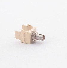 Leviton Ivory Quickport Fiber Optic ST Connector Jack Phosphor Bronze 41084-SIF picture
