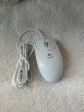 Logitech M-BJF58 Beige PS/2 Optical Mouse-RARE VINTAGE-SHIPS SAME BUSINESS DAY  picture