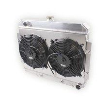 3 Rows Core Performance Aluminum Cooling Radiator With Fan Shroud(2X12 Inches... picture