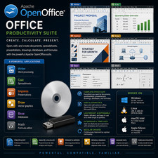 Open Office Software Suite Home & Business | Win Mac Linux | USB & CD | LATEST picture