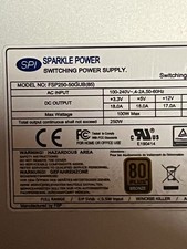 Sparkle Power FSP250-50GUB 80+ Bronze 250W 12V 5-2.5A Power Supply picture