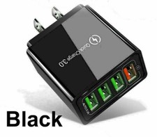 4 Port Fast Quick Charge QC 3.0 USB Hub Wall Outlet Charger Power Adapter Plug picture