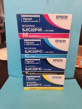 Genuine Epson Ink Cartridge TM C3500 SJIC22P Complete Pack x4 New picture