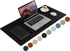 Leather Desk Pad,Wolaile 36X17 Inch Large Mouse Pad,Waterproof Non-Slip Writing picture