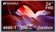 SANSUI ES-24F2 Monitor 24 Inch 100Hz PC Monitor, HDMI VGA Ports picture
