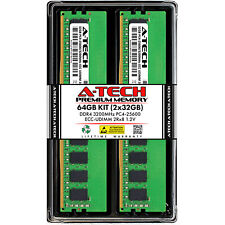 A-Tech 64GB 2x 32GB 2Rx8 PC4-25600 DDR4 3200 MHz ECC UNB UDIMM Server Memory RAM picture