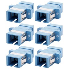 6 Pcs SC to SC Single Mode Simplex Fiber Optic Optical Coupler Adapter Connector picture