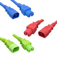 Lot of 10pcs Color Power Cable IEC320 C14/C15 14 AWG Server Data Network Router picture
