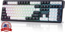 Teclado mecánico inalámbrico para juegos con junta RGB de 108 teclas NUEVO US picture