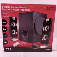 Cyber Acoustics CA-3602 2.1 Plug In Speaker System & Sub AUX + Bluetooth picture