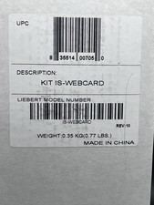 Emerson Liebert IS-WEBCARD IntelliSlot Web Card Rev 10 NOS Sealed picture