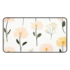 Daisy Floral Desk Mat - Aesthetic Flower Mouse Pad for Office picture