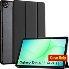 PU Leather Smart Cover Case for 11 Inch Samsung Galaxy Tab A11+ Plus 2025, Black picture