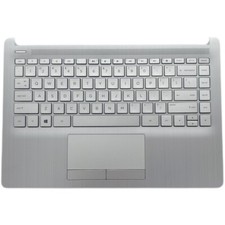 New For HP 14-CF 14-DK 14-CR Palmrest w/ Keyboard Touchpad Silver L48648-001 picture