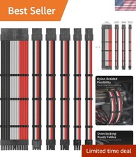 16 AWG PSU Cable Extension Kit - Custom Sleeved Power Supply Cables, 11.8 Inch picture