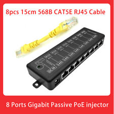 8 Ports Gigabit Passive PoE injector midspan Ethernet Adapter NO Power Adapter picture