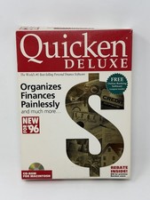 Quicken Deluxe Macintosh Deluxe CD-ROM Version 6 New Sealed Disc Open Box picture