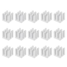10x10x10mm Aluminum Heatsink Radiator for MOS IC Chip Silver Tone 15 Pcs picture