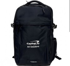 Timbuk2 Division Laptop Backpack Deluxe Black Capital One Logo Travel NEW  picture