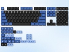 Low Profile Keycaps Double Shot PBT Blue/Black Set For 60/65/75/96/100 Board picture