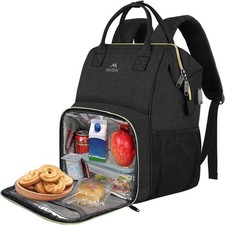 MATEIN Lunch Backpack for Women, Insulated Cooler 15.6inch, Black  picture