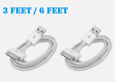 2 PACK OF 30 Pin USB Charger Data Sync Cable Cord For iPod Classic/ Nano /Touch picture
