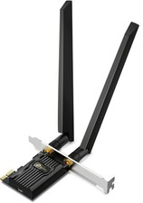 TP-Link WiFi 6E Tri Band Intel AX210 AXE5400 PCIe Card for Desktop Black picture
