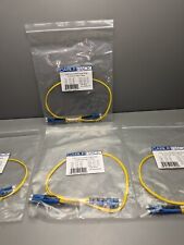 LOT OF FOUR 0.5m LC/LC Duplex 9/125 Single Mode Fiber Patch Cable Yellow picture
