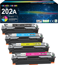 202A Toner Cartridges 4-Pack for HP Color LaserJet Pro M254 & M281 CF500A-CF503A picture