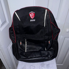 MSI Gaming 15 in Laptop Backpack Padded Polyester Solid Black/Red picture