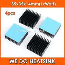 4pcs 35x35x14mm Black Anodized Aluminium Heatsinks Cooler For 1W 3W LED Light picture