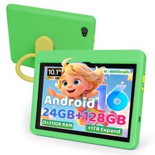 Urao Kids Tablet, 10 Inch Android 16, 24GB RAM, 128GB ROM, Dual Camera, IPS picture