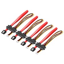 30cm PH2.0 4 Pin to SATA 7+15 Pin Power Cable, 4 Pack Right Angle (90 Degree) picture