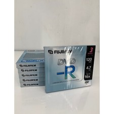 FujiFilm DVD -R 3 Disk 120 MIN 4.7 GB LOT OF 6 Sealed picture