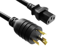 8ft NEMA L6-20P to C13 Heavy-Duty Locking Power Cord 14 AWG 15A/250V SJT High... picture