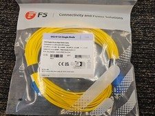 (QTY 2) FS SMLCSC Duplex 9/125 Single Mode 10m Fiber Patch Cable LC.UPC-SC/UPC picture