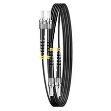 FiberPrime ST to ST Fiber Patch Cable 50FT OS2 ST-ST-Outdoor picture