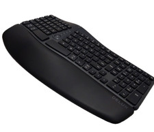 DELUX GM901D Wireless Split Ergonomic Keyboard 2.4G USB Bluetooth w/ Palm Rest picture