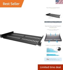 StarTech 1U Vented Rack Shelf, 10in Deep, 44lb/20kg CABSHELFV1U picture