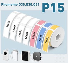 3 Rolls Direct Self-adhesive Label Sticker Thermal Paper for Printer P15 D30 Q30 picture