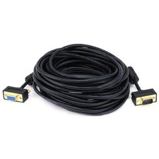 35FT Monitor Cable SVGA VGA Male to Female Ultra Slim w/ Ferrites Gold Plated picture