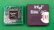 Lot of Intel i386 DX CPU, Cyrix 87DLC Adapter & Linksys Cable Modem TC picture
