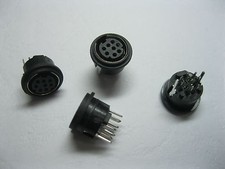 30 Pcs Mini 8 Pin Circular PCB Mount DIN Connector Snap & Lock Vertical Mini-DIN picture