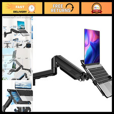 2-in-1 Laptop Wall Mount with Vented Tray, Holds Up to 22lbs, Space-Saving Desig picture